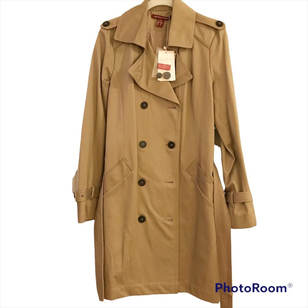 NEW Comptoir Des Cotonniers trenchcoat. NWT.  Size FR 38 / US 4/6 Small - Picture 3 of 11